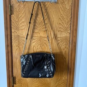 Michael Kors Patent Black Shoulder Satchel Bag